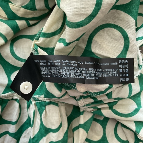 ZARA Green Patterned Women's Dress size XXL - Picture 6 of 7
